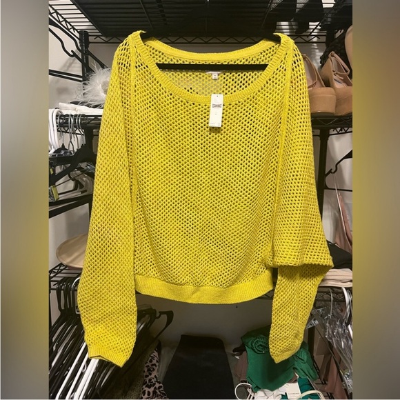 NWT Pilcro Women’s Open-Stitch Crewneck Jumper Sweater Size XL - Picture 4 of 5